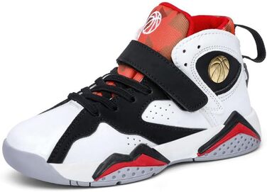 Дитячі баскетбольні кросівки для хлопчиків та дівчаток, антиковзаючі, розмір 28-39, червоно-білі та чорно-білі