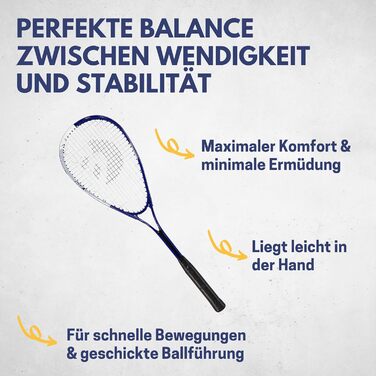 Сквош ракетка Best Sporting XT-Line I з чохлом, алюміній, ергономічна ручка, 59 см