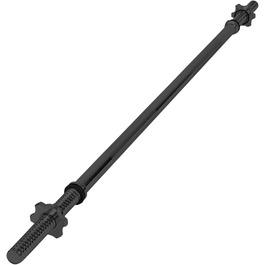 Штанга wuuhoo® Vera 120/150/200 см, сталь чорна, діаметр 30 мм, зі зіркоподібним замком, для фітнесу вдома, вантажопідйомність 70-90 кг