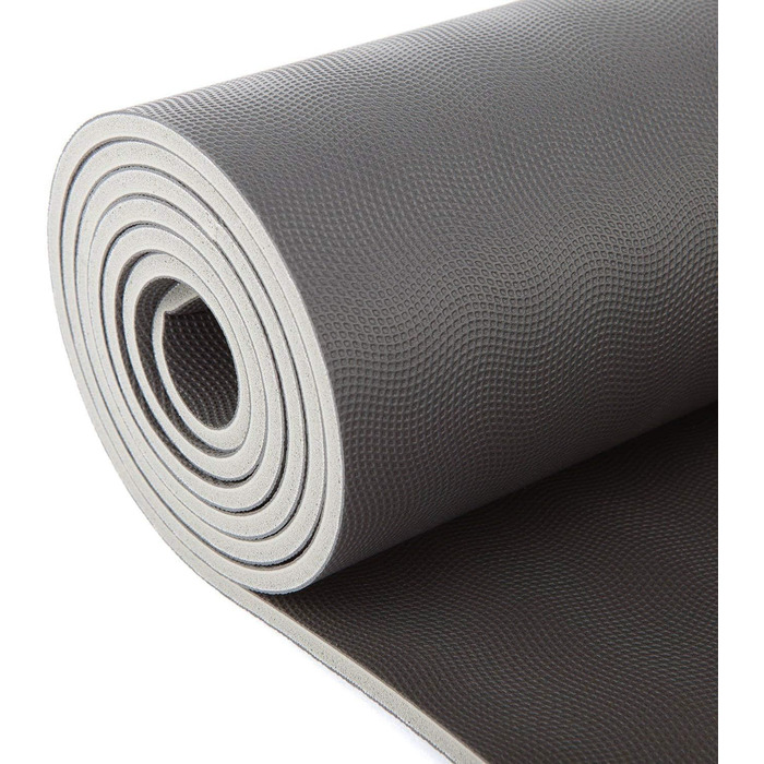 Йога-мат Bodhi ECO PRO DIAMOND 185x60 см, натуральний каучук, ультра-грип, екологічний, для йоги, пілатесу та фітнесу, сірий