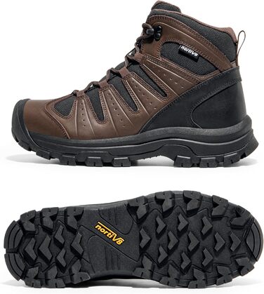 Чоловічі трекінгові черевики NORTIV 8, водонепроникні, темно-коричневі (44 EU)