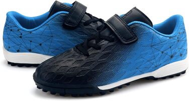 Дитячі футбольні бутси JABASIC для штучного покриття, розмір 25 EU, чорно-синій, морський/лимонний