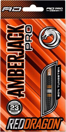 Преміум-набір дротиків Red Dragon Amberjack Pro Series з вольфраму з оперенням та стрижнями