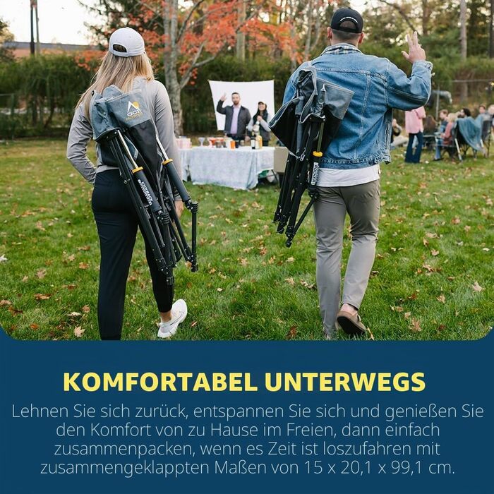 Розкладне крісло-гойдалка для кемпінгу GCI Outdoor Kickback Rocker, колір Indigo