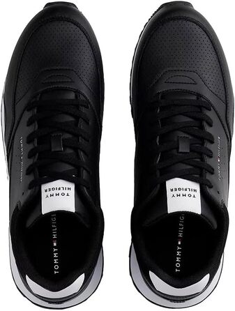 Чоловічі шкіряні кросівки Tommy Hilfiger Runner New Eva, чорні (Black Black White), розмір 40 EU