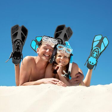 Набір для снорклінгу для дорослих з ластами, маскою та сухим снорклом, у комплекті сумка