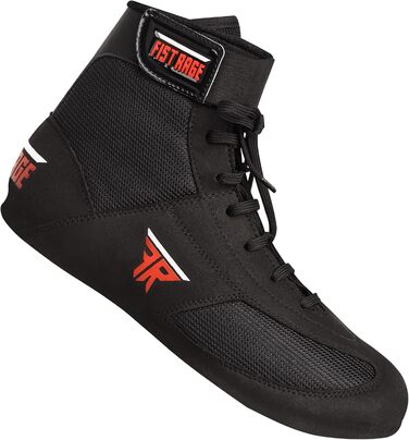 Боксерські чоботи FISTRAGE з шкіри, для тренувань, Unisex, Pro, чорні, 42.5/43 EU