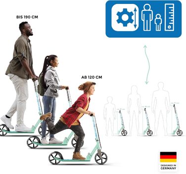 Міський самокат Apollo Phantom Pro City Scooter з великими колесами XXL, складний, регульований по висоті, для дорослих, дітей та підлітків. Водостійкий (Phantom Pro - Water)