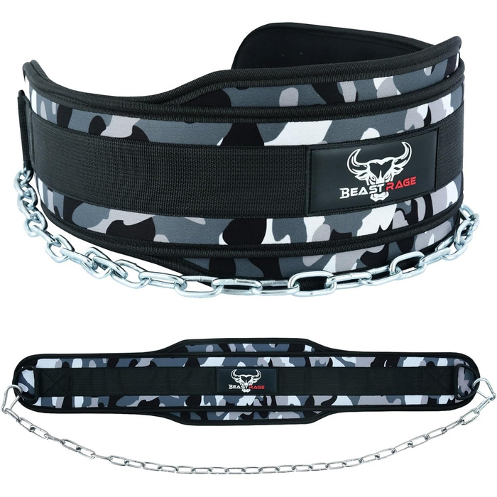 Пончо для підняття штанги BEAST RAGE, шкіряний, міцний, для тренажерного залу, бодібілдингу, тренувань, 10 регульованих отворів, 10,2 см, універсальний розмір, камуфляж