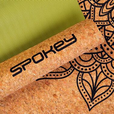 Йога-мат Spokey Savasana 183x60x0,4 см з корку та TPE, нековзний, екологічний, для йоги, пілатесу, фітнесу