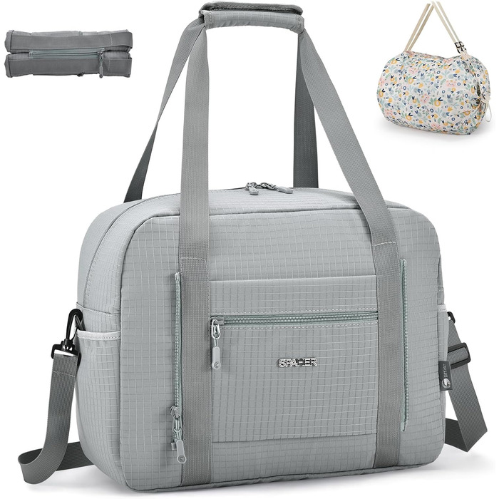 Спортивна сумка-рюкзак SPAHER 40x30x20 для ручної поклажі Wizzair/Vueling сірого кольору (водонепроникна)