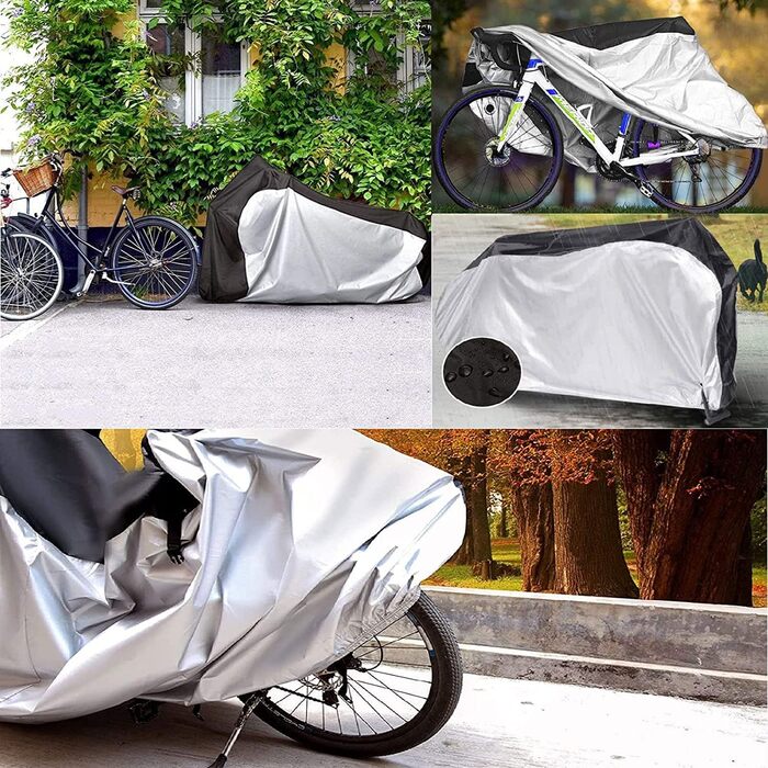 Водонепроникний чохол для велосипеда на 2 велосипеди 200x70x110cm, 210D Oxford, захист від сонця та дощу