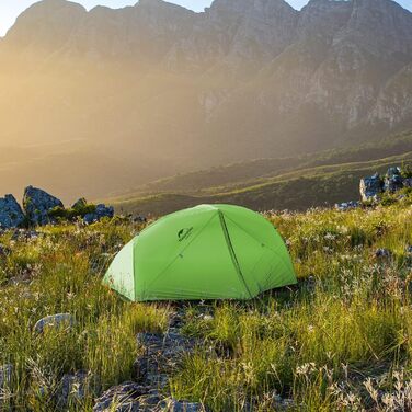 Намет Naturehike Star-River для 2 осіб: легкий туристичний намет з алюмінієвим каркасом, 210T, зелений