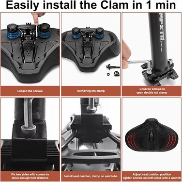 Комфортний велосипедний сідло Oversize для чоловіків та жінок, широке без носа, водонепроникне з memory foam, підходить для Peloton, фітнесу, електровелосипедів, міських велосипедів. Ширина: 37 см