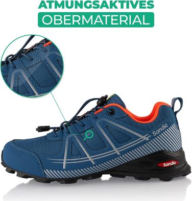 Черевики для трекінгу та трейлраннінгу для жінок та чоловіків. Дихаючі туристичні черевики. Колір: блакитний, сірий. Розмір: 46 EU