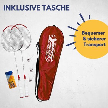 Набір для бадмінтона Best Sporting 260 XT – 2 ракетки, 3 м'ячики, сумка – для активного відпочинку