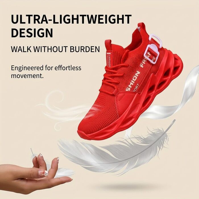 Кросівки чоловічі та жіночі спортивні для бігу та фітнесу Turnschuhe G133 Red (41 EU)
