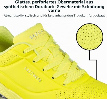 Кросівки жіночі Skechers UNO 73667/NORG жовті, розмір 39 EU - оригінальні та зручні