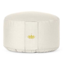 Медитаційний подушок Lotuscrafts®: високий (20 см), з дінковою начинкою, для йоги та медитації, круглий, знімний чохол, сертифікат GOTS Rose