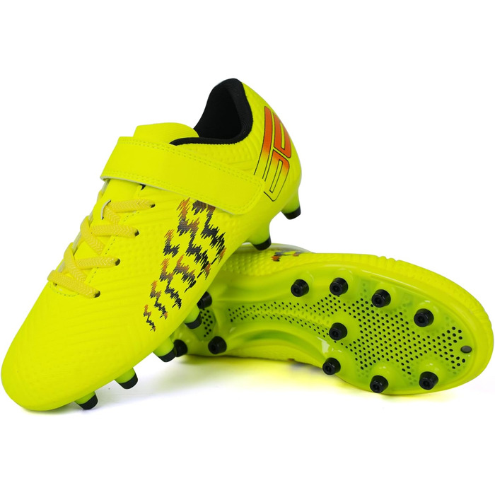 Дитячі футбольні бутси JABASIC для гри на твердих поверхнях, розмір 37 EU, колір лайм
