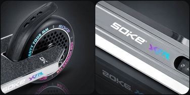 Трюковий самокат Soke XTR, срібно-чорний
