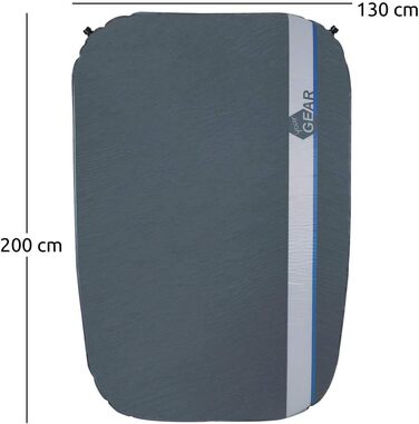your GEAR ISO Duo Max - самонадувний килимок для двох осіб 198x130x7 см для кемпінгу, відпочинку на природі, гостьового ліжка. Водовідштовхувальний матрац.