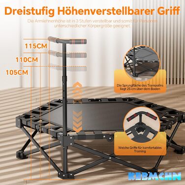 Трамплін для фітнесу в приміщенні з конструкцією 