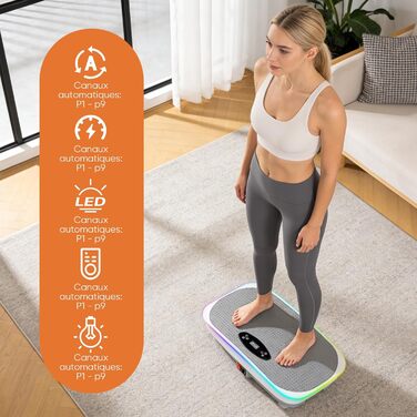 Віброплатформа для фітнесу вдома Rüttelplatte Sport 350LBS з Bluetooth, пультом та 4 гумовими стрічками