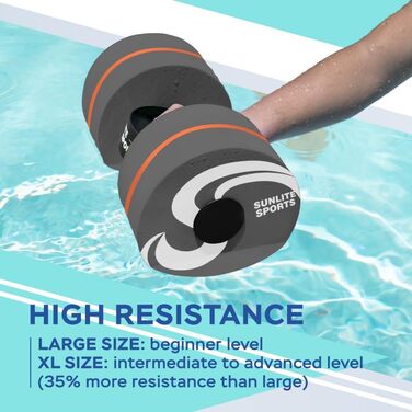 Набір аква-гантелей Sunlite Sports для плавання та аквааеробіки, 2 шт.
