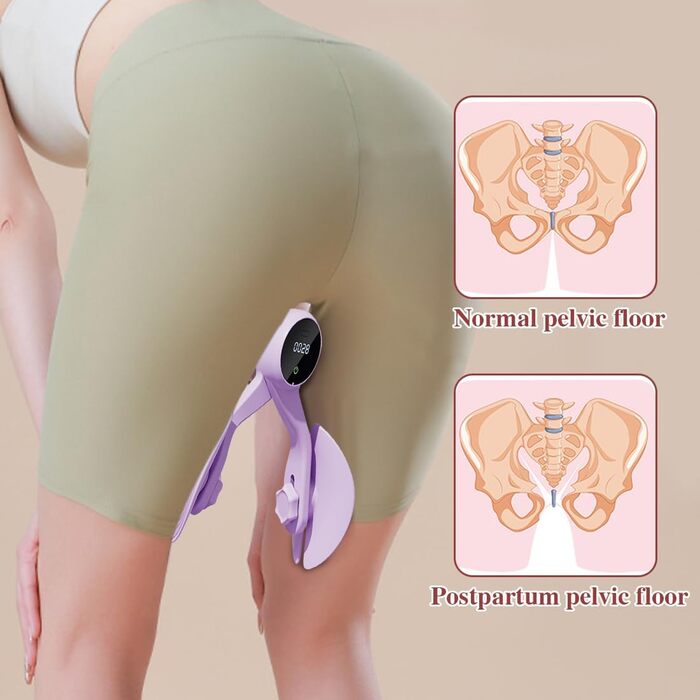 Тренування тазового дна Oberschenkel Trainer для жінок та чоловіків: пристрій для тренування м'язів стегон, тазу та ніг вдома. Violett