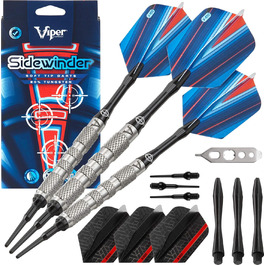 Дротики Viper Sidewinder з м’яким наконечником, 80% вольфраму, 18 г
