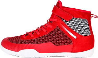 Черевики для боротьби, боксерські, фітнес- та вантажні черевики для пауерліфтингу з плоскою підошвою (43 EU, Червоні, однотонні)