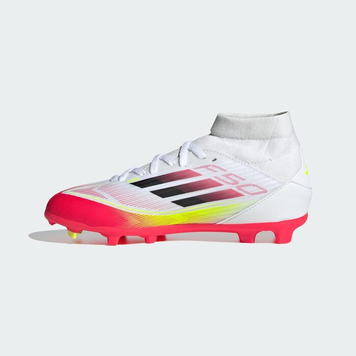 Дитячі футбольні бутси adidas F50 League Mid FG/MG - білі, чорні, жовті (38 2/3 EU)