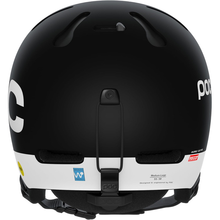 Шолом для лиж і сноуборду POC Auric Cut BC MIPS, міцний ABS, чорний матовий, розмір M-L (55-58 см)