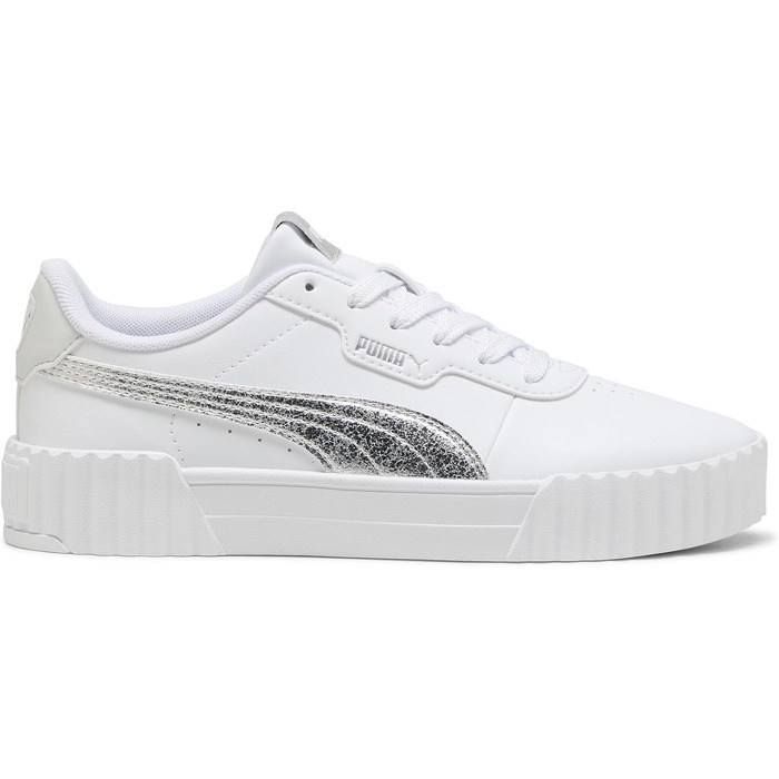 Жіночі кросівки PUMA Carina 3.0 Metallic Whisper White Silver Metallic (біло-сріблясті), розмір 38 EU