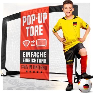 Набір футбольних воріт NET PLAYZ 2 шт. 120x90x90 см - Pop Up, розкладні для саду, для всіх вікових груп
