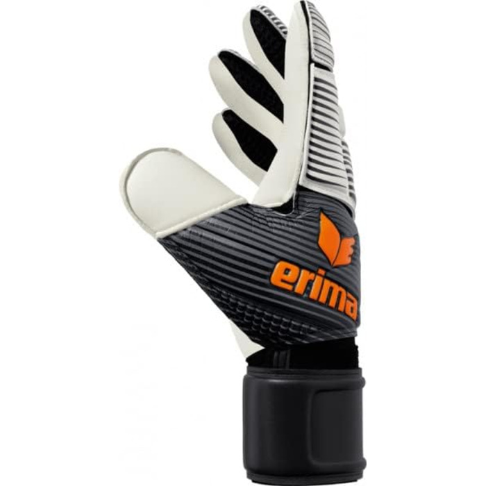 Воротарські рукавички Erima Skinator Hybrid Training 12 чорні/білі/неоново-помаранчеві