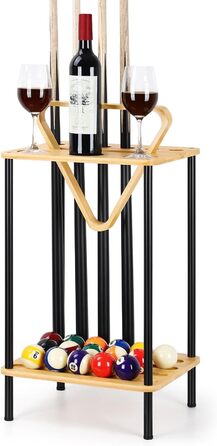 Стійка для більярдних київ на 6 київ Boden, бамбук, натуральний бамбук, для клубу та ігрової кімнати