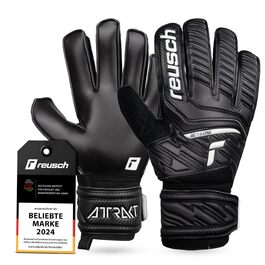 Воротарські рукавички Reusch Attrakt Solid - професійні, з латексом, для будь-якої погоди та покриття (чорні)