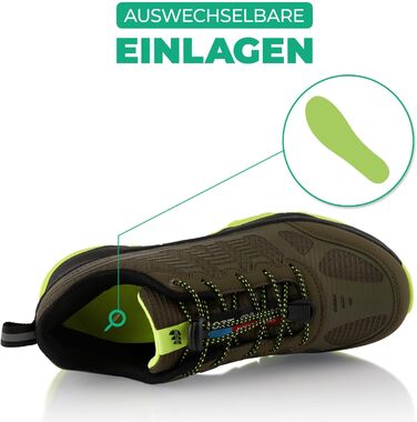 Трекінгові черевики для жінок та чоловіків, дихаючі, для трекінгу та трейлраннінгу, розмір 42 EU, зелені