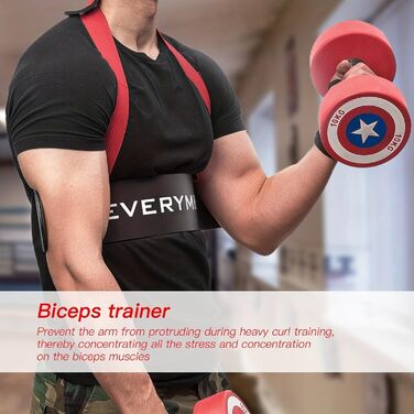Bibiwell тренажер для біцепса, ізолятор рук, Arm Blaster для біцепса і трицепса, підтримка для бодібілдингу та нарощування м'язів, рожевий