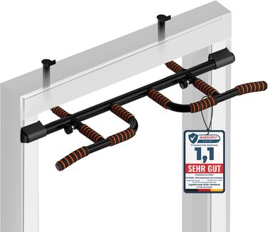 Кімнатна турнік DH FitLife для дверей без свердління, мультигрип | Турнік для підтягувань на двері, 65-92 см