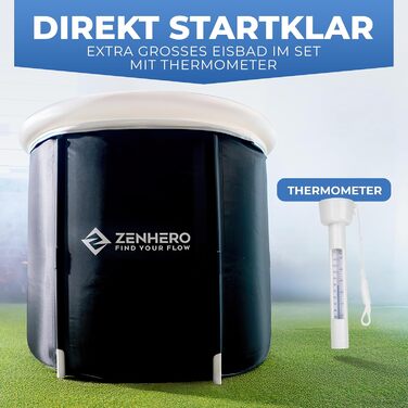 Набір для криотерапії Zenhero Recovery Eisbad (85 см Ø) – комфорт та простір, термометр, 5 шарів ізоляції