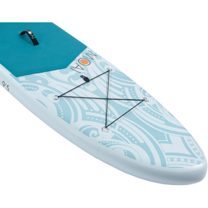 MOAI 9'5'' Надувна SUP дошка для веслування стоячи, преміум-комплект: весло з фіброволокна, сумка, насос, плавник