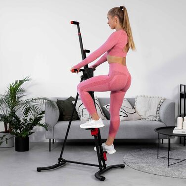 Степпер і вертикальний клаймер Hop-Sport 2в1, складаний, регульований, протиковзкий, для тренування всього тіла та домашнього спортзалу
