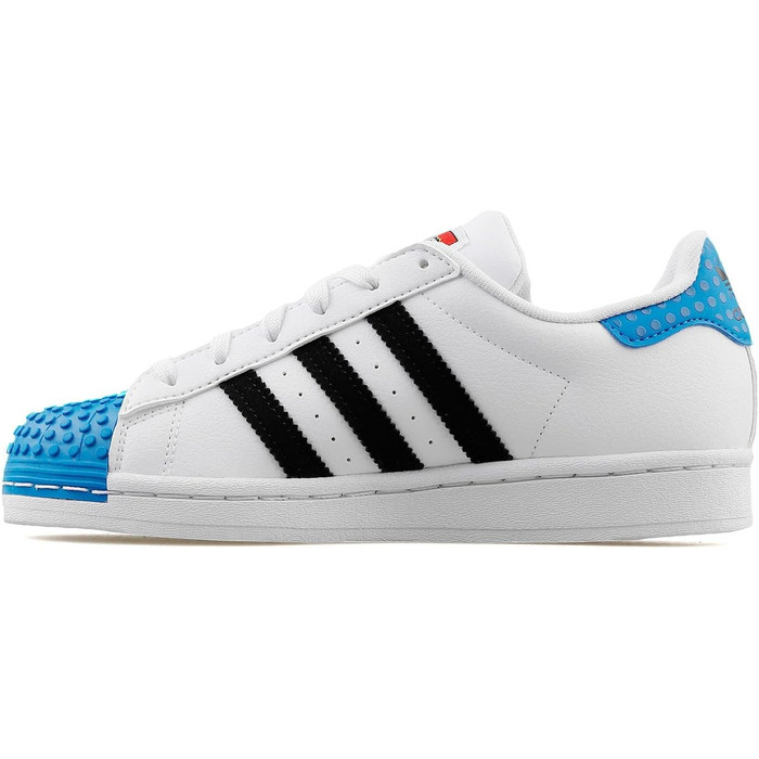 Дитячі кросівки adidas Superstar J — біло-чорно-блакитні (35.5 EU)