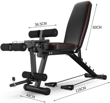 Багатофункціональна лава для тренувань, регульована фітнес-лавка для комплексних тренувань, складана лава для тренувань