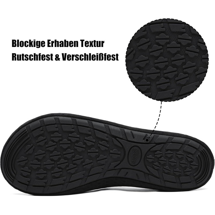 Чоботи для плавання Saguaro: чоловічі та жіночі, швидковисихаючі, для пляжу, серфінгу, з неопрену, розмір EU 36-47 (Чорний, 40/41 EU)