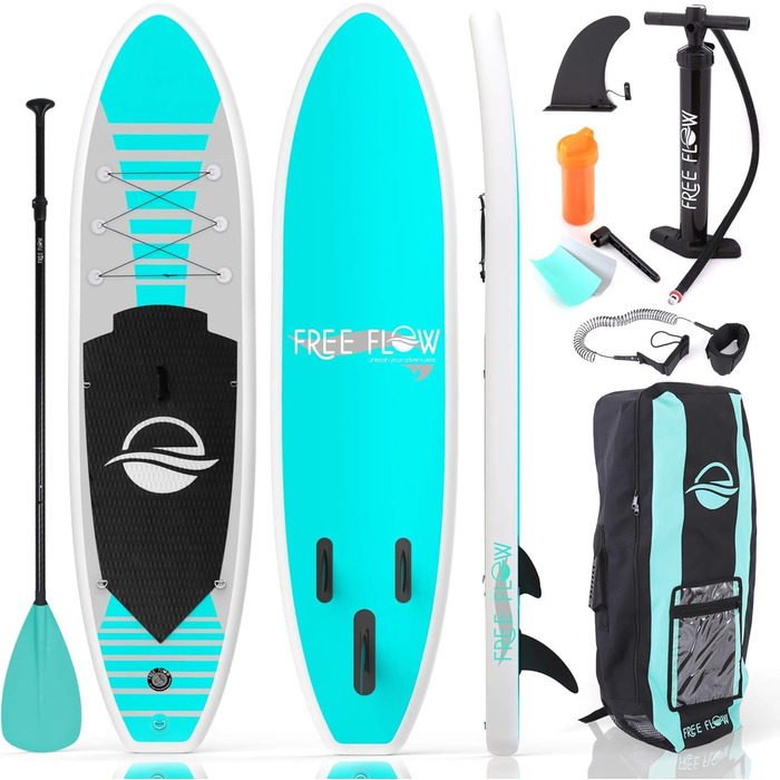 Надувна SUP-дошка SereneLife для дітей і дорослих з повним комплектом аксесуарів: антиковзке покриття, насос, весло, сумка для перенесення. Преміум якість для серфінгу та веслування на воді.