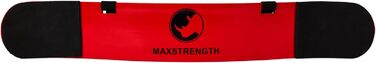 MAXSTRENGTH Арм-бластер для біцепса і трицепса, 59,7 см, алюмінієвий, ізолятор для фітнесу, бодібілдингу та важкої атлетики, для росту м'язів, червоний